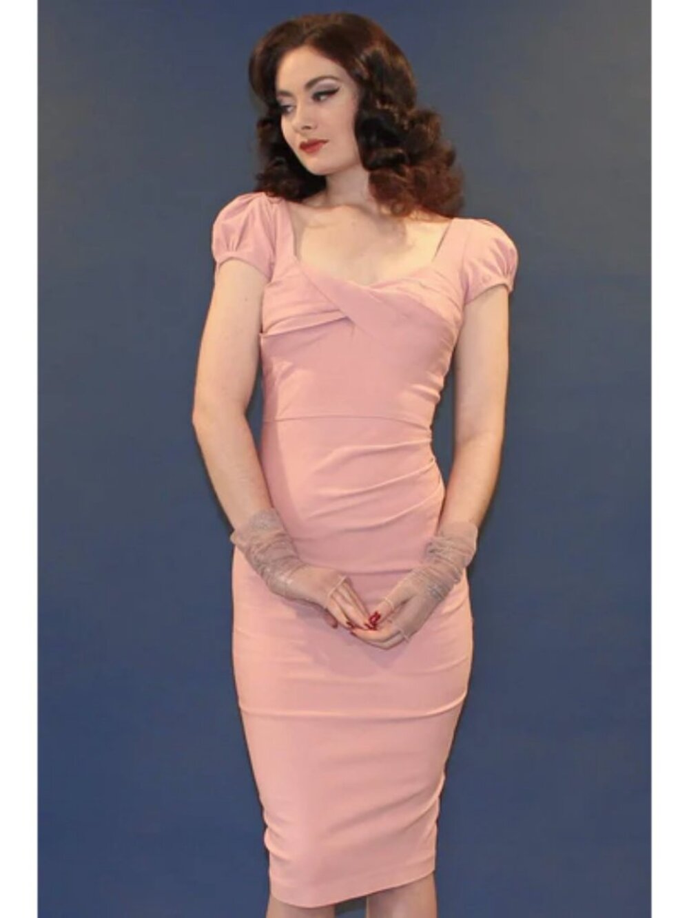Stop Staring Blush Pink Vintage Midi Dress size small NWT